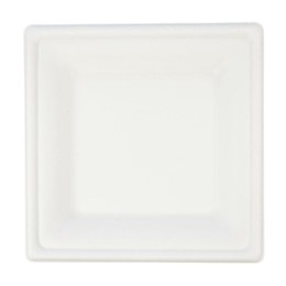 Talerz jednorazowy trzcina cukrowa 15 x 15 cm papier 6 szt Arpex (KG7986)