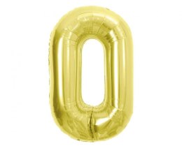 Balon foliowy Cyfra 0, Light gold, 85 cm Godan (BC-HLG0)
