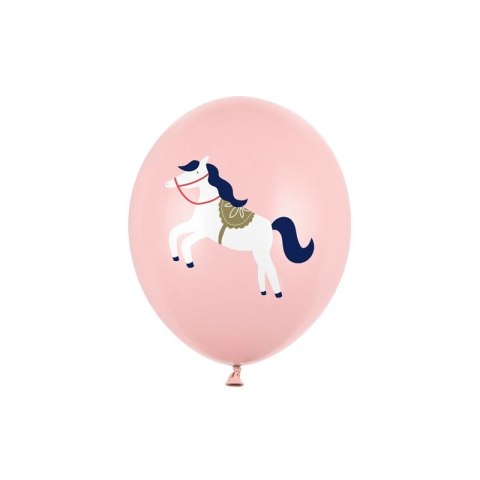 Balon gumowy Konik, Pastel Pale różowy 300mm Partydeco (SB14P-316-081J)