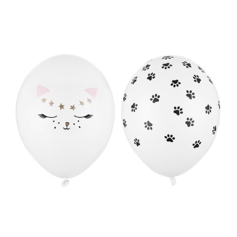 Balon gumowy biały Partydeco (SB14P-301-008)
