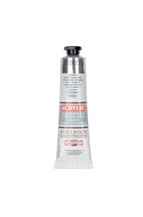 Farba akrylowa srebrna kolor: Srebrny 40ml Koh-I-Noor (0800)