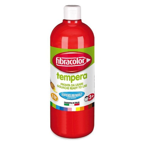 Farba tempera 1L Gluten Free kolor: czerwony 1000ml Fibracolor