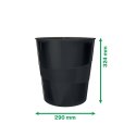 Kosz na śmieci Recycle plastik kolor: czarny 15L Leitz (53280095)