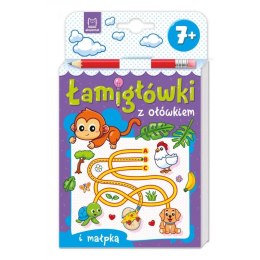Książka dla dzieci Łamigłówki z ołówkiem i małpką. Od 7 lat Aksjomat