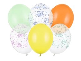 Balon gumowy Konfetti mix 300mm Partydeco (SB14P-366-000-6)