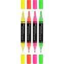 Marker specjalistyczny akrylowy 4 kol. neon Faber Castell (285505 FC)