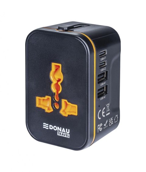 Adapter podróżny DONAU TRAVEL 205, czarny (13741831-05)