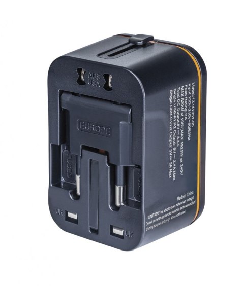 Adapter podróżny DONAU TRAVEL 205, czarny (13741831-05)