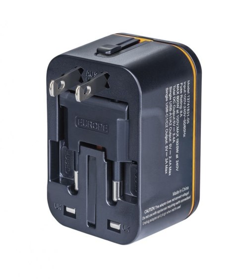 Adapter podróżny DONAU TRAVEL 205, czarny (13741831-05)