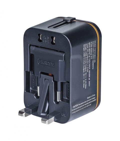 Adapter podróżny DONAU TRAVEL 205, czarny (13741831-05)