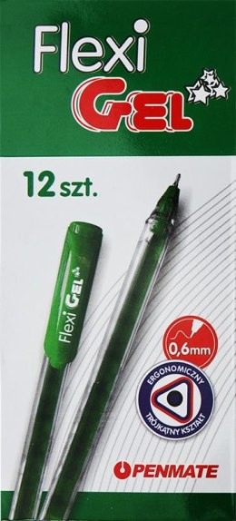 Długopis FLEXI GEL żelowy zielony wkład zielony 0,6mm Penmate (TT8503)