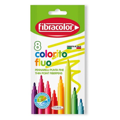 Flamaster Colorito Fluo 8 kol. Fibracolor