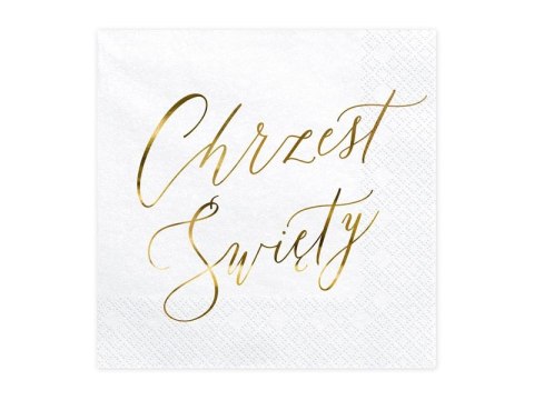 Serwetki Chrzest Święty, biały biały papier [mm:] 330x330 Partydeco (SP33-89-019ME)
