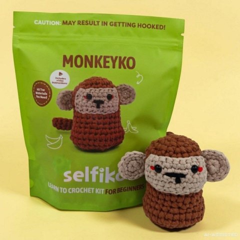 Zestaw kreatywny do szydełkowania małpka Monkeyko Selfiko
