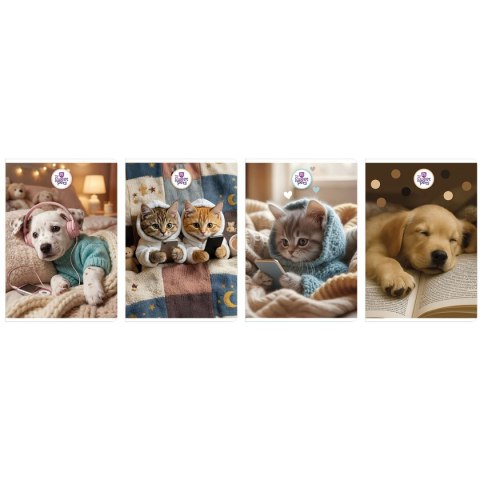Zeszyt A5 The Sweet Pets 60k. KRATKA Beniamin