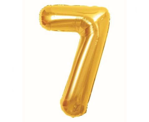 Balon foliowy Cyfra 7, Royal gold, 85 cm Godan (BC-HRG7)