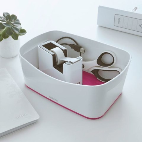 Pudło archiwizacyjne my box pojemnik bez przykrywki biało-różowy plastik [mm:] 246x98x 160 Leitz (52571023)