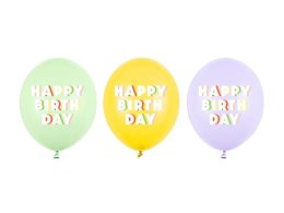 Balon gumowy Happy Birthday, mix mix 300mm Partydeco (SB14P-350-000)