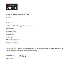 Kredki ołówkowe KIDART 12 kol. Kidea (KT12KA)