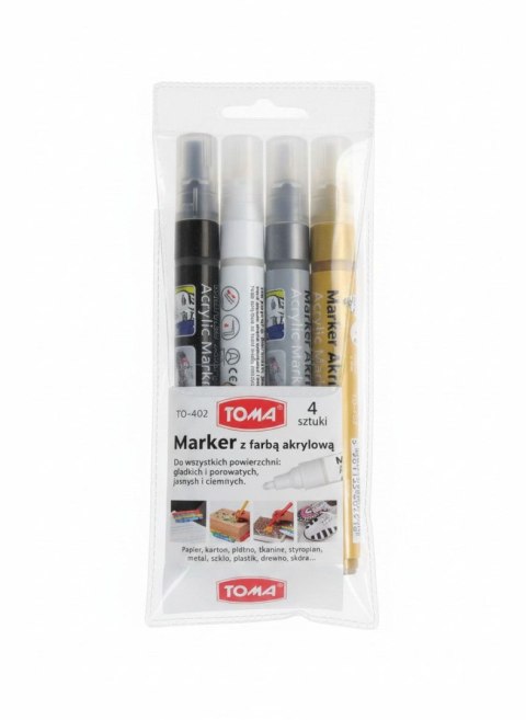Marker specjalistyczny mix 4 kol wkład mix 1,0-2,5mm Toma (TO-402)