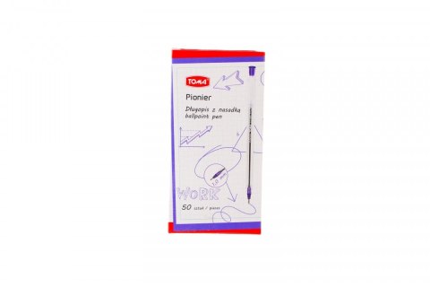 Długopis standardowy z nasadką wkład niebieski 1,0mm Toma (TO - 023 1 2)