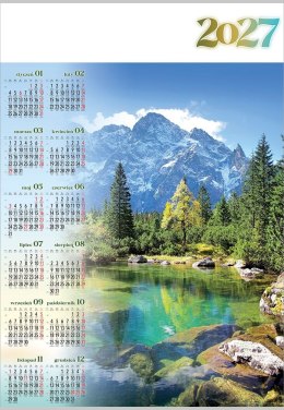 Kalendarz ścienny GÓRY plakatowy 607mm x 880mm Lucrum (PL01)