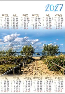 Kalendarz ścienny WYBRZEŻE plakatowy 607mm x 880mm Lucrum (PL05)