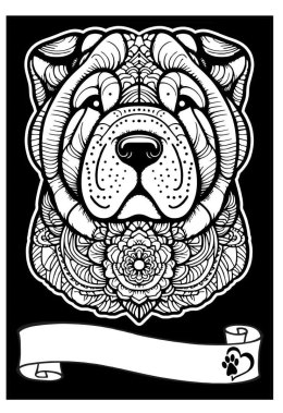 Kolorowanka Shar pei (CVCM-SD019)
