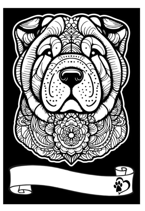 Kolorowanka Shar pei (CVCM-SD019)