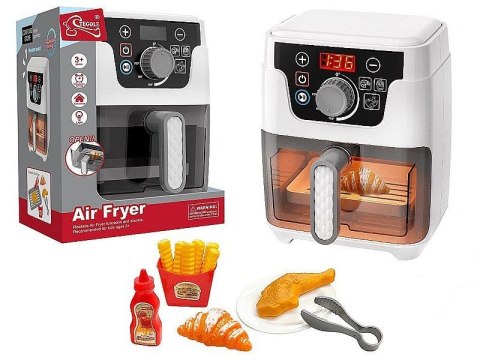 Kuchnia zabawkowa air fryer na baterie, z frytkami, światło, dźwięk Adar (633438)