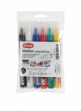 Marker specjalistyczny mix 6 kol wkład (różne) Toma (TO-402)