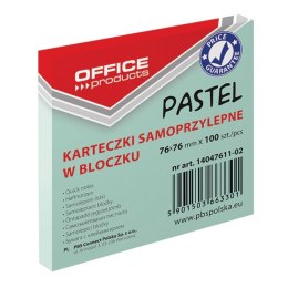 Notes samoprzylepny (karteczki) pastel zielony 100k [mm:] 76x76 Office Products (14047611-02)