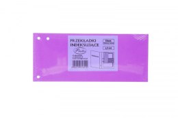 Przekładka czysta indeksująca 1/3 A4 fiolet 160g 50k Protos