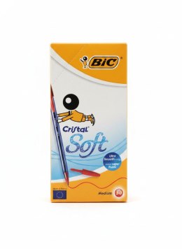 Długopis Cristal Soft czerwony wkład czerwony Bic (9185201)