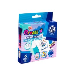 Farby plakatowe do tkanin kolor: różne 15ml 6 kolor. Astra (301122016)