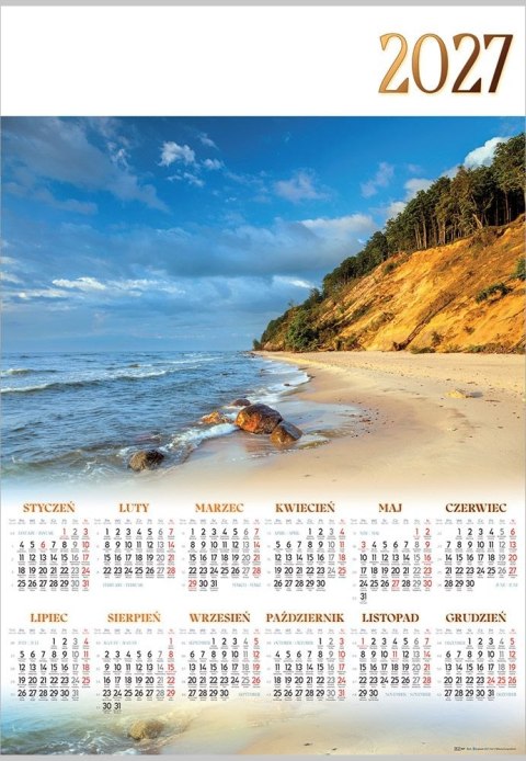 Kalendarz ścienny KLIF plakatowy 607mm x 880mm Lucrum (PL02)