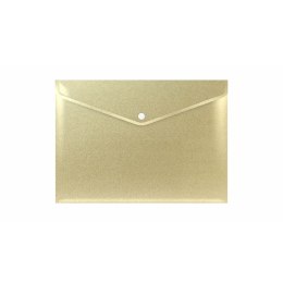 Teczka plastikowa na guzik STARDUST GOLD A4 złoty Biurfol (TKSD-A4-01)