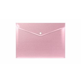 Teczka plastikowa na guzik STARDUST PINK A4 różowy Biurfol (TKSD-A4-03)