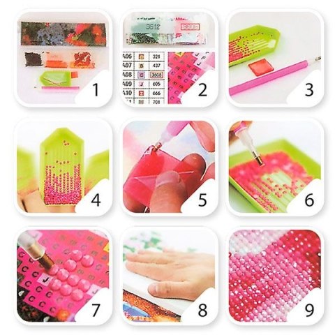 Zestaw kreatywny Diamentowa mozaika 30x40cm Maki Flamingo (TBS01884-2)