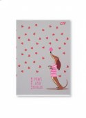 Zeszyt A4 LOVELY DACHSHUND 32k. 70g podwójna linia kolor Unipap