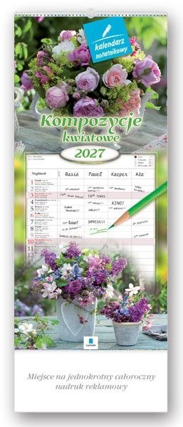 Kalendarz ścienny notatnikowy 2027 WAKACJE MARZEŃ 220mm x 490mm Lucrum (WN03)