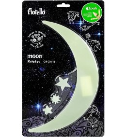 Naklejka ścienna Fluorescencyjna księżyc i gwiazdy 6 szt Fiorello (170-2812)