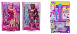 Pakiet PROMOCJA lalka barbie długie włosy+zestaw polly pocket hkt95+hrd65 Mattel (645728+622257)