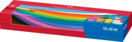 Farby plakatowe kolor: różne 20ml 12 kolor. Faber Castell (121050 FC)