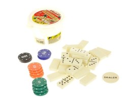 Gra logiczna domino, 45 części, w wiaderku, z żetonami Adar (550407)