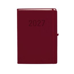 Kalendarz książkowy (terminarz) 2027 MEMOFIX dziennyy A4 Antra (bordowy)