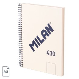 Kołozeszyt (kołonotatnik) A5 1918 beżowy 80k. 95g gładka Milan (57151E80BG)