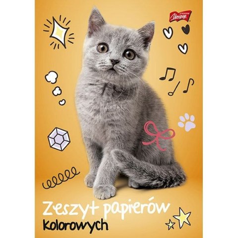 Zeszyt papierów kolorowych A5 80g 10k [mm:] 148x210 Unipap