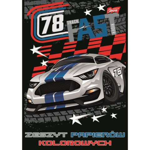 Zeszyt papierów kolorowych A5 80g 10k [mm:] 148x210 Unipap