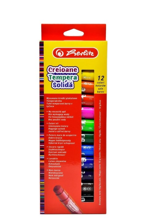 Farby plakatowe wykręcane 9485080 12 kolor. Herlitz (300022309)